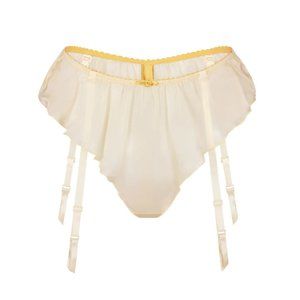NEW Skims Romance Garter Bikini in Butter (S)